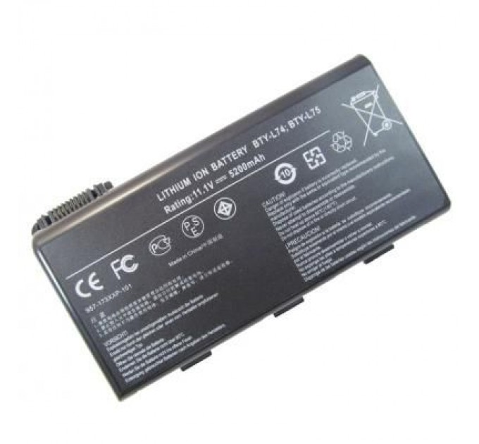 AlSoft Акумулятор до ноутбука AlSoft MSI BTY-L74 5200mAh 6cell 11.1V Li-ion (A41554)