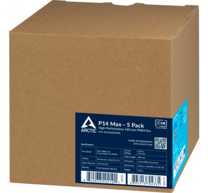 Arctic Кулер до корпусу Arctic P14 MAX/5PACK (ACFAN00290A)