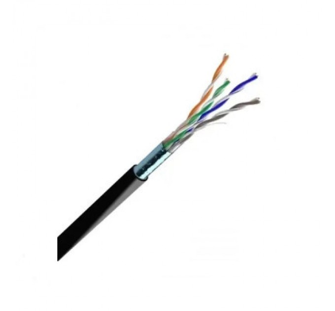 ЗЗКМ Кабель мережевий ЗЗКМ FTP cat.5e 500м 4х2х24AWG Cu PE(зовнішній) (70910021)