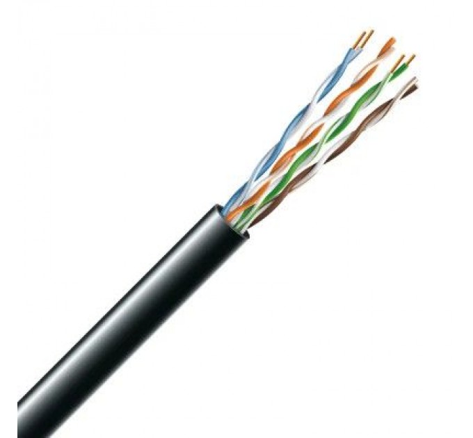 ЗЗКМ Кабель мережевий ЗЗКМ UTP cat.5e 305м 4х2х24AWG Cu PE(зовнішній) (7091003)