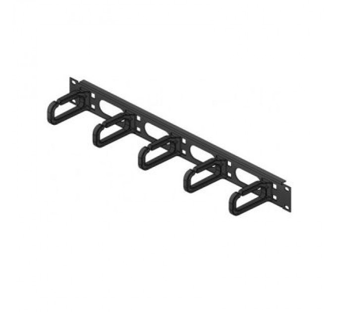 Conteg Кабельний організатор 19" 1U 40х80 скоби RAL9005 Conteg (DP-VP-P5)