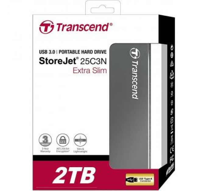 Transcend Зовнішній жорсткий диск 2.5" 2TB Transcend (TS2TSJ25C3N)