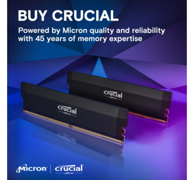 Micron Модуль пам'яті для комп'ютера DDR5 32GB (2x16GB) 6000 MHz Pro Overclocking Micron (CP2K16G60C36U5B)