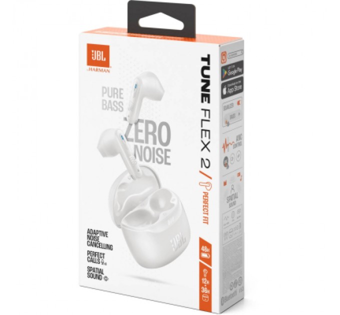 JBL Навушники JBL Tune Flex 2 White (JBLTFLEX2WHT)