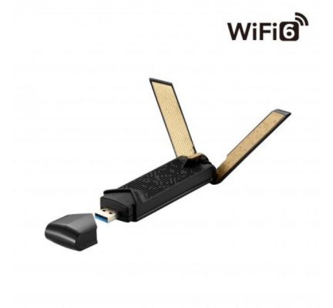 ASUS Мережева карта Wi-Fi ASUS USB-AX56 AX1800 USB 3.0 WPA3 MU-MIMO OFDMA (USB-AX56)