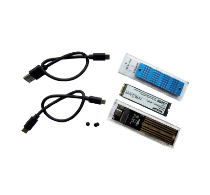 Dynamode Кишеня зовнішня Dynamode M.2 SSD NVMe/SATA combo ч-з USB3.2 GEN2 Type-C (DM-CAD-SSD09)