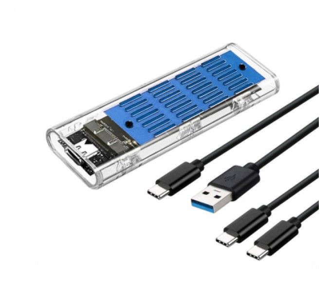 Dynamode Кишеня зовнішня Dynamode M.2 SSD NVMe/SATA combo ч-з USB3.2 GEN2 Type-C (DM-CAD-SSD09)