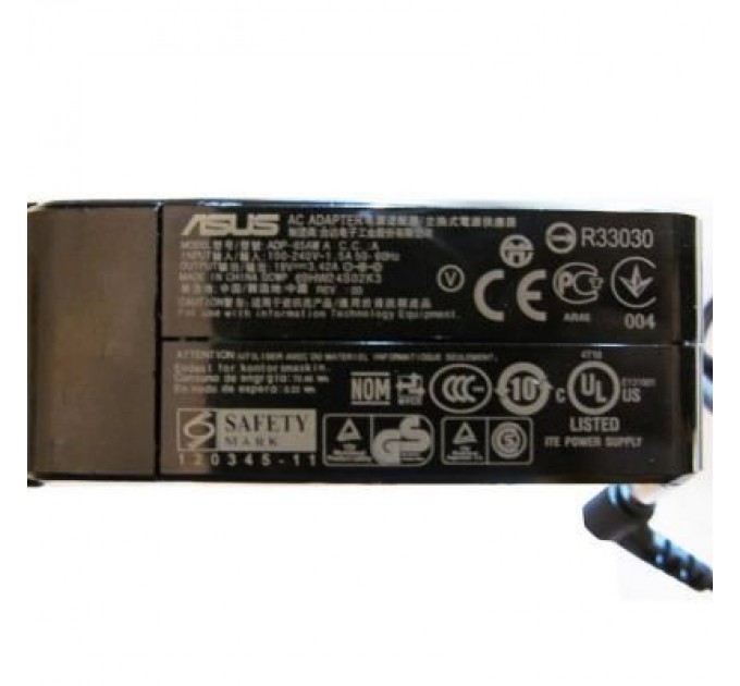 ASUS Блок живлення до ноутбуку ASUS 65W 19V, 3.42A, разъем 5.5/2.5, квадратный (ADP-65AW A / A40139)