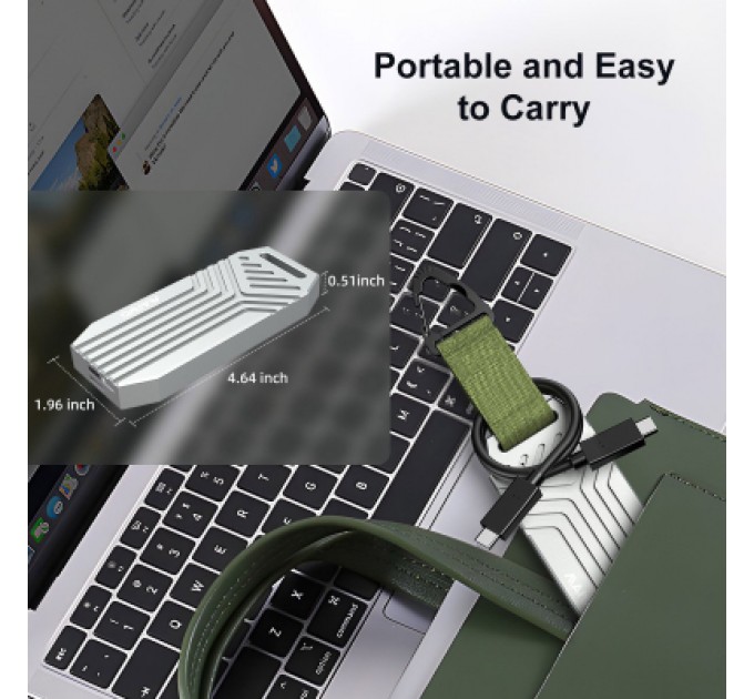 Maiwo Кишеня зовнішня Maiwo M.2 SSD NVMe 2280 ч-з USB4.0 Type-C 40Gbps (K1695)