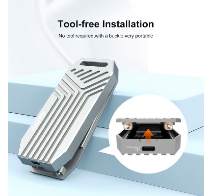 Maiwo Кишеня зовнішня Maiwo M.2 SSD NVMe 2280 ч-з USB4.0 Type-C 40Gbps (K1695)