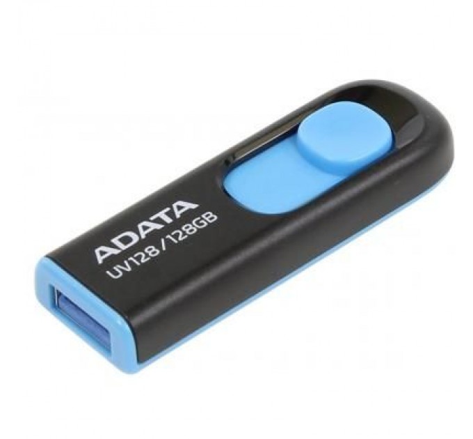 ADATA USB флеш накопичувач ADATA 128GB UV128 Black/Blue USB 3.1 (AUV128-128G-RBE)