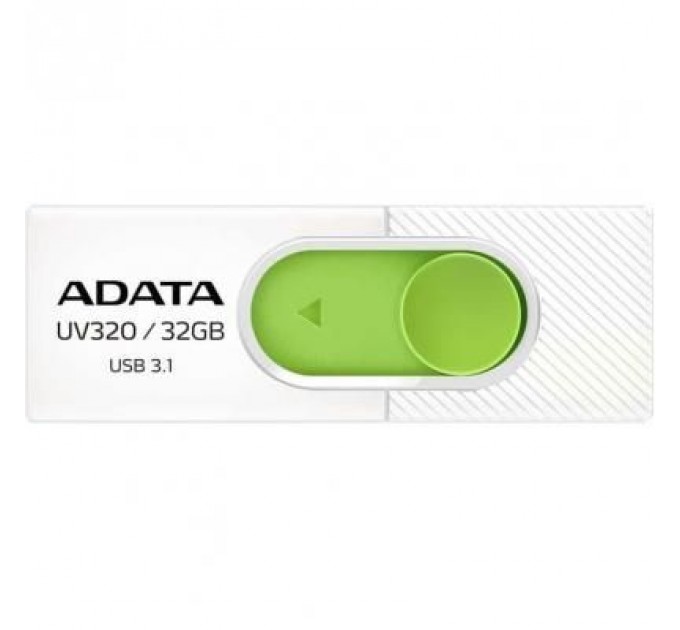 ADATA USB флеш накопичувач ADATA 32GB UV320 White/Green USB 3.1 (AUV320-32G-RWHGN)
