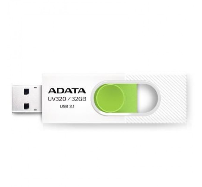 ADATA USB флеш накопичувач ADATA 32GB UV320 White/Green USB 3.1 (AUV320-32G-RWHGN)