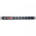 Eserver Силовий блок 19" 1U 7хС13, без кабелю - вилка С14, 10A Eserver (WT-2271B-WO-Black)