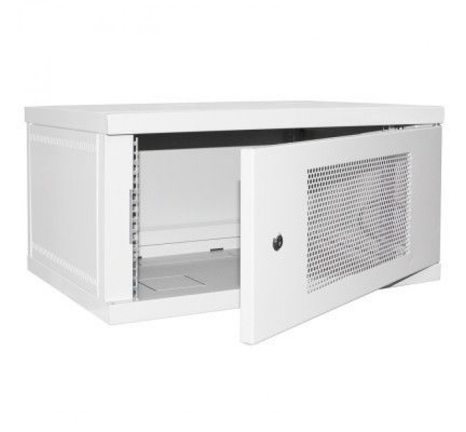 Ipcom Шафа настінна Ipcom 6U, 600*450, перфоровані дверцята, RAL7035 (СН-6U-060х045-ДП-7035)