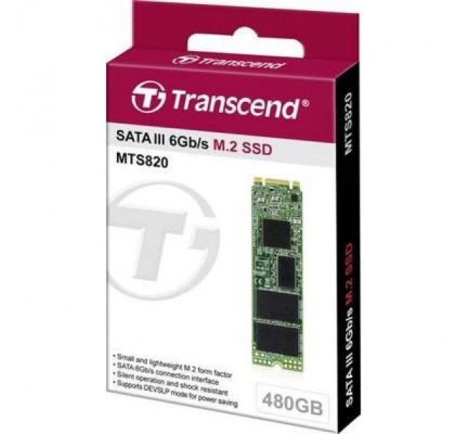 Transcend Накопичувач SSD M.2 2280 480GB Transcend (TS480GMTS820S)