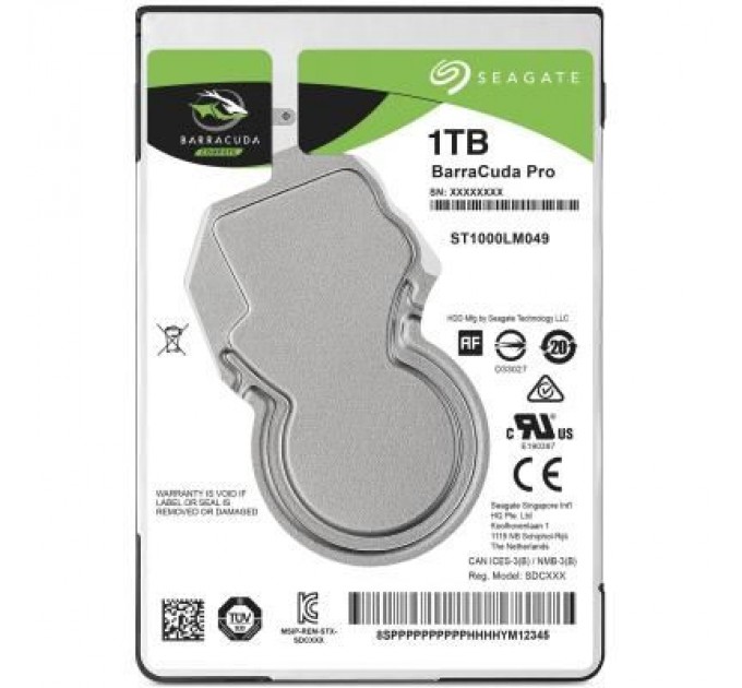 Seagate Жорсткий диск для ноутбука 2.5" 1TB Seagate (ST1000LM049)