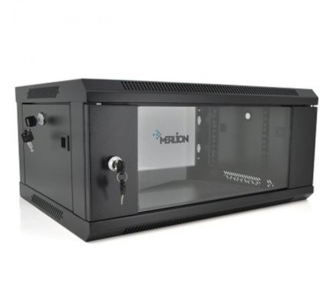 Merlion Шафа настінна Merlion 4U 19" 600*450*279 (Ш*Г*В)мм, black (Ml3-6404 / 23523)