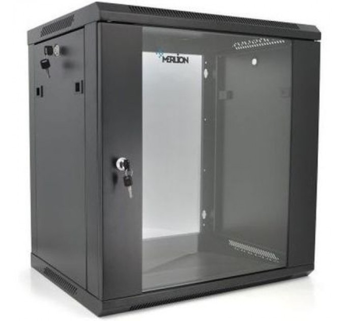 Merlion Шафа настінна Merlion 15U 19" 600*450*768 (Ш*Г*В)мм, black (Ml3-6415)