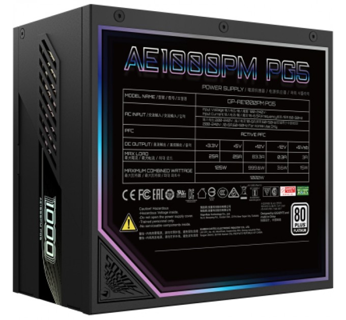 GIGABYTE Блок живлення GIGABYTE 1000W AE1000PM PG5 (GP-AE1000PM PG5)
