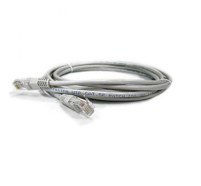 Kingda Патч-корд 1м, UTP, cat.5e, CU, 24AWG, grey Kingda (KD-PAUT3100GY)