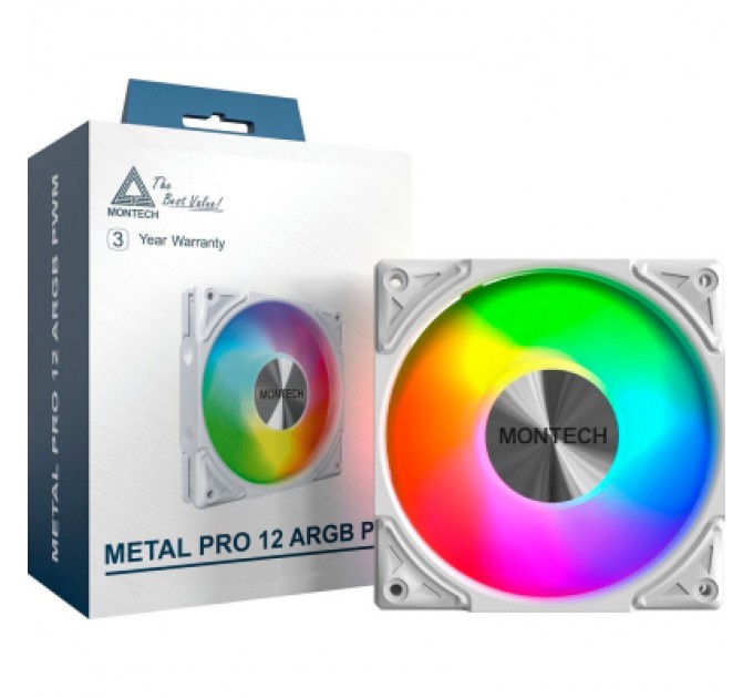 MONTECH Кулер до корпусу MONTECH METAL PRO 12 ARGB PWM WHT