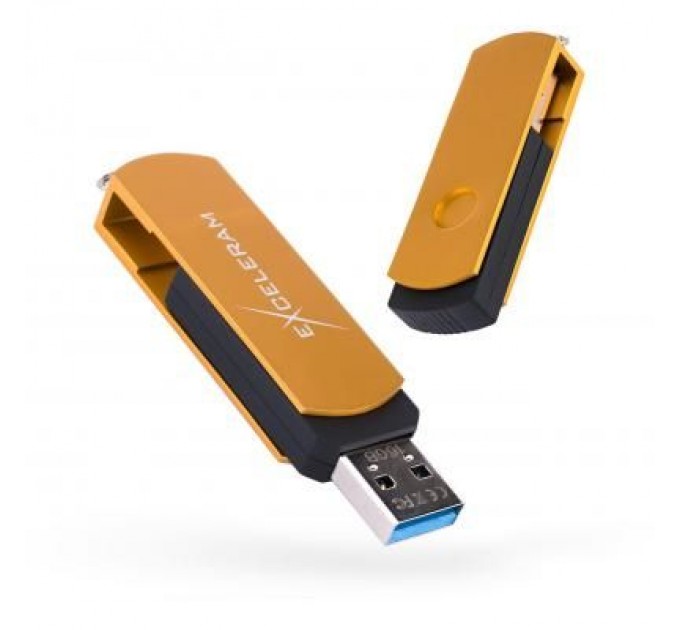 eXceleram USB флеш накопичувач eXceleram 16GB P2 Series Gold/Black USB 3.1 Gen 1 (EXP2U3GOB16)