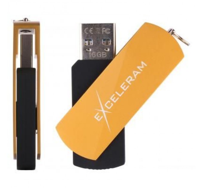 eXceleram USB флеш накопичувач eXceleram 16GB P2 Series Gold/Black USB 3.1 Gen 1 (EXP2U3GOB16)