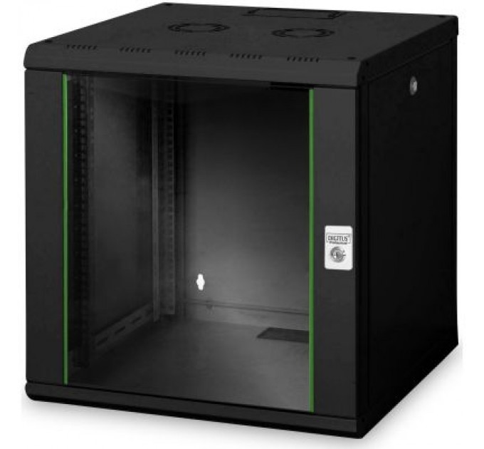 Digitus Шафа настінна Digitus Wall Mounting Unique 19" 12U 600x600, RAL 9005 (DN-1912U-6/6-SW)