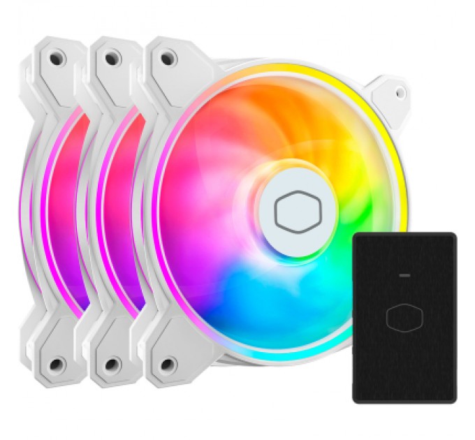 COOLER MASTER Кулер до корпусу CoolerMaster MasterFan MF120 Halo2 3 in 1 White (MFL-B2DW-213P2-R2)