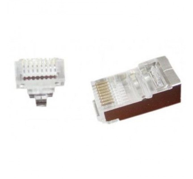 Cablexpert Конектор RJ45 cat.5e FTP 8P8C * 50 (наскрізні отв., позолоч. конт.) Cablexpert (LC-PTF-01/50)