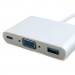 Extradigital Порт-реплікатор Extradigital USB Type-C to VGA/USB 3.0/Type-C (0.15m) (KBV1690)
