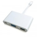 Extradigital Порт-реплікатор Extradigital USB Type-C to VGA/USB 3.0/Type-C (0.15m) (KBV1690)