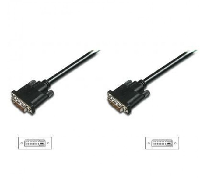 Digitus Кабель мультимедійний DVI to DVI 24+1pin, 2.0m Digitus (AK-320108-020-S)