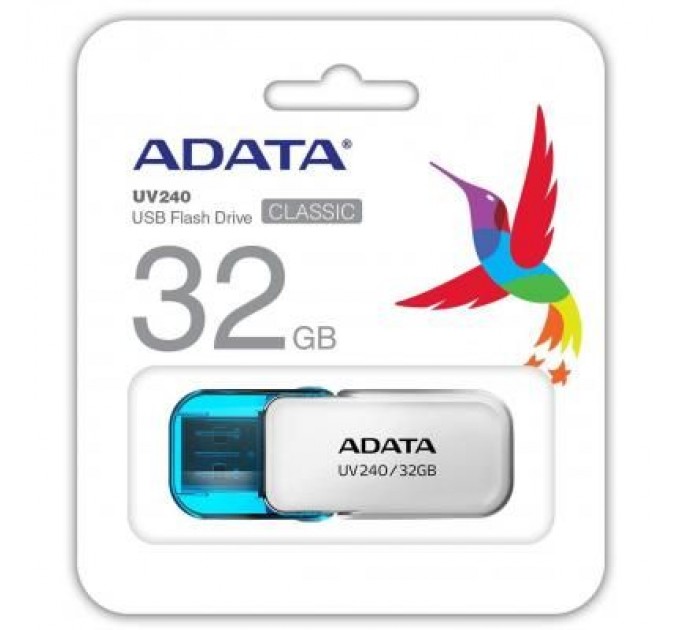 ADATA USB флеш накопичувач ADATA 32GB UV240 White USB 2.0 (AUV240-32G-RWH)