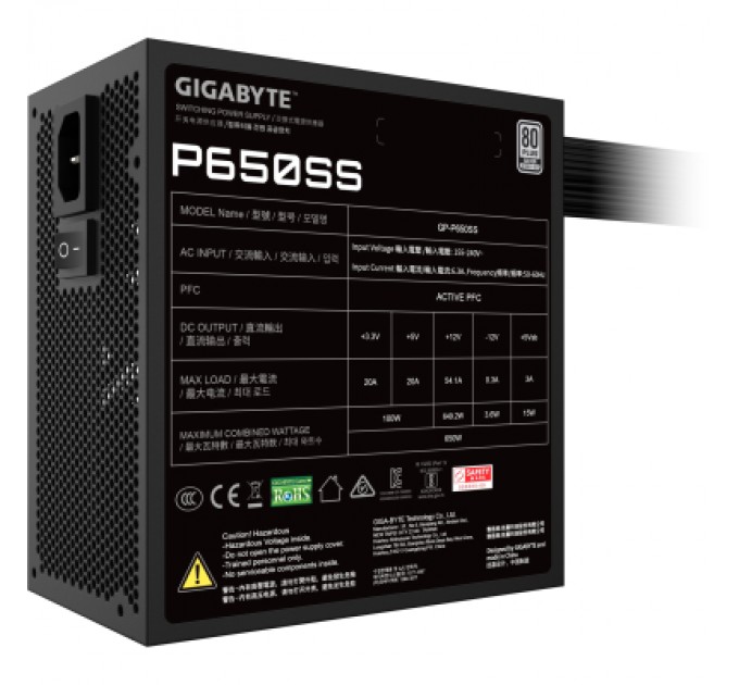 GIGABYTE Блок живлення GIGABYTE 650W (GP-P650SS)