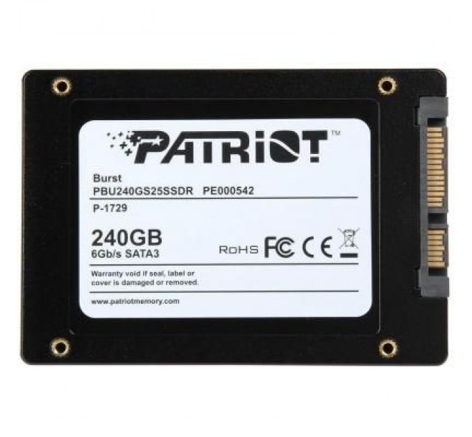 Patriot Накопичувач SSD 2.5" 240GB Patriot (PBU240GS25SSDR)