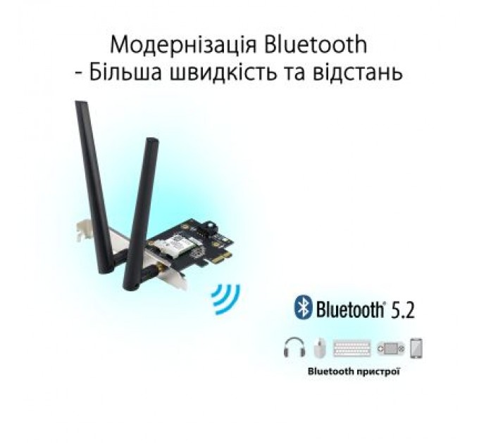 ASUS Мережева карта Wi-Fi ASUS PCE-AXE5400 (90IG07I0-ME0B10)