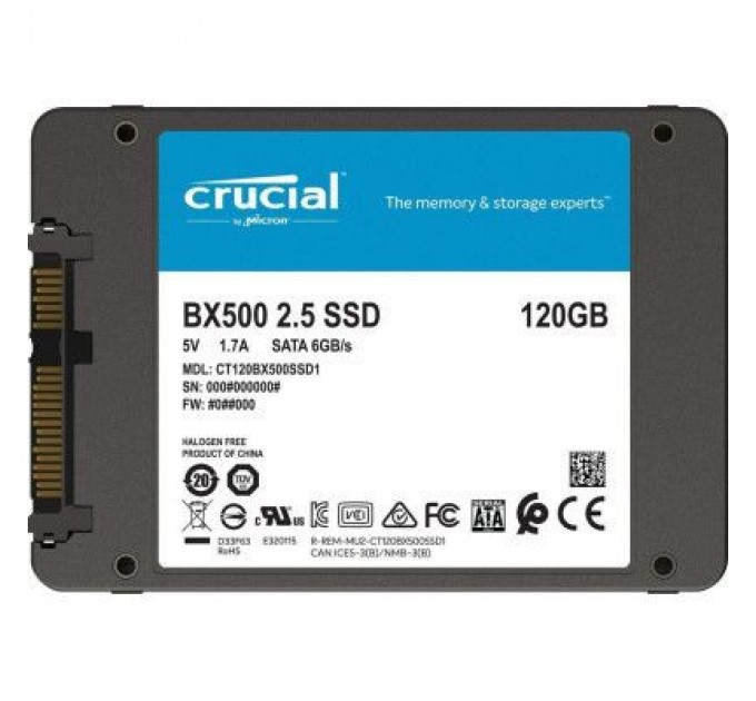 Micron Накопичувач SSD 2.5" 120GB Micron (CT120BX500SSD1)