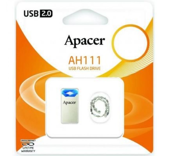 Apacer USB флеш накопичувач Apacer 64GB AH111 Blue USB 2.0 (AP64GAH111U-1)