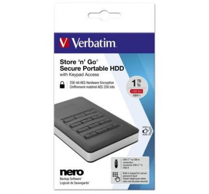 Verbatim Зовнішній жорсткий диск 2.5" 1TB Verbatim (53401)