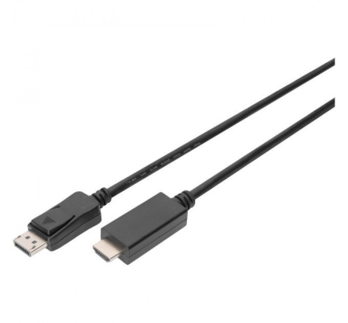 Assmann Кабель мультимедійний DisplayPort to HDMI 2.0m UHD 4K, M/M type A Digitus (AK-340303-020-S)