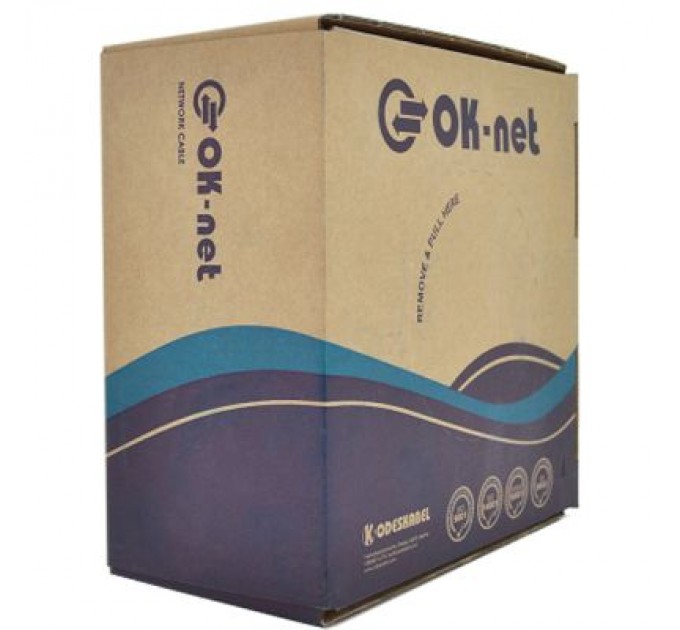 OK-Net Кабель мережевий OK-Net F/UTP-cat.5E-SL 100м (КПВЭ-ВП (100) 4*2*0,48 / 100)