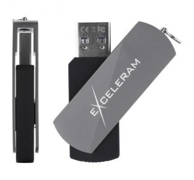 eXceleram USB флеш накопичувач eXceleram 128GB P2 Series Gray/Black USB 3.1 Gen 1 (EXP2U3GB128)