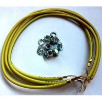 Комплект заземлення для серверних шаф і стійок 4*(дов.40см, переріз.4мм) Hypernet (LA08TPS00U00FSA-PS)