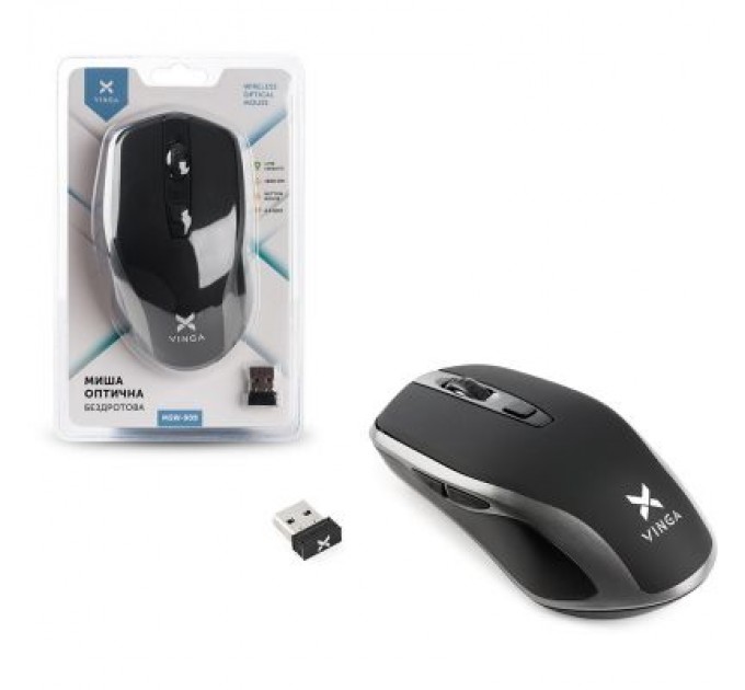 Vinga Мишка Vinga MSW-909 Silent black-grey