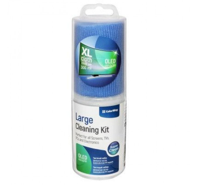 ColorWay Спрей для очищення ColorWay Cleaning Kit for OLED/LED/LCD/TFT, 300ml, microfibre XL (CW-5230)