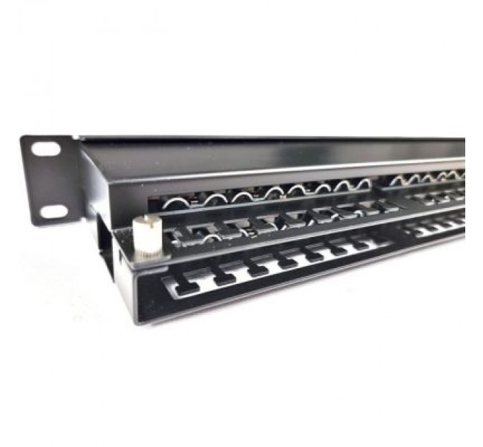 Eserver Патч-панель Eserver 19" 48хRJ-45 STP 1U cat. 5e з організатором кабеля (WT-2409-cat 5e)