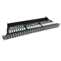 Патч-панель Eserver 19" 48хRJ-45 STP 1U cat. 5e з організатором кабеля (WT-2409-cat 5e)