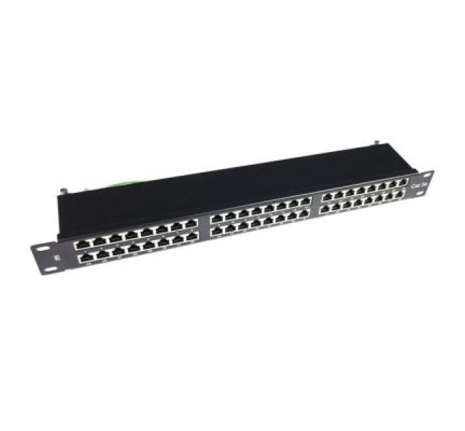 Eserver Патч-панель Eserver 19" 48хRJ-45 STP 1U cat. 5e з організатором кабеля (WT-2409-cat 5e)